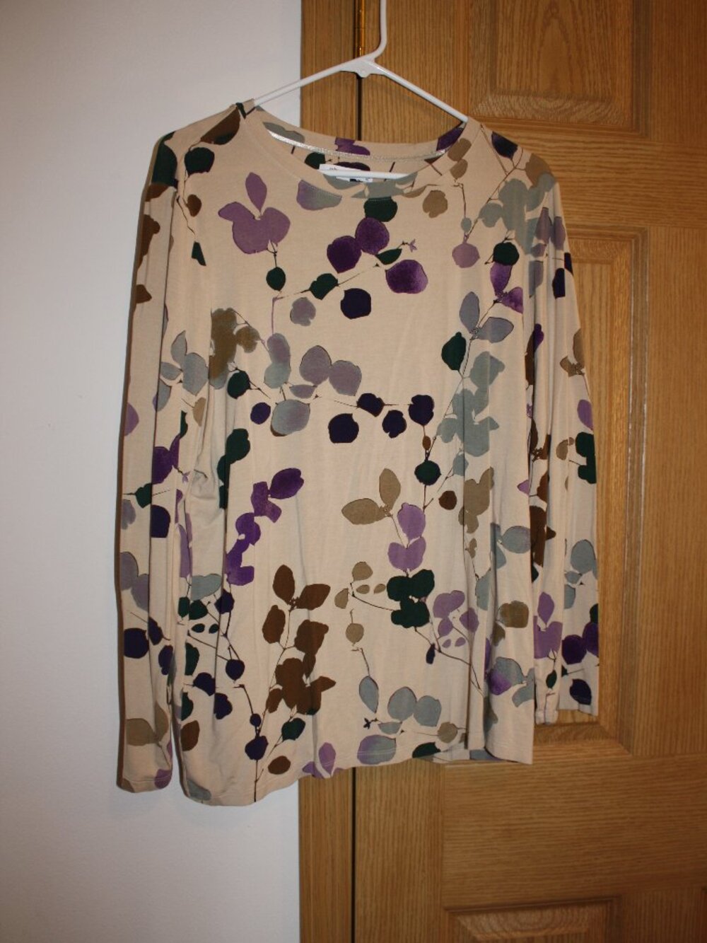 Womens Floral Long Sleeve Top by Chico's Size 3 (XL)